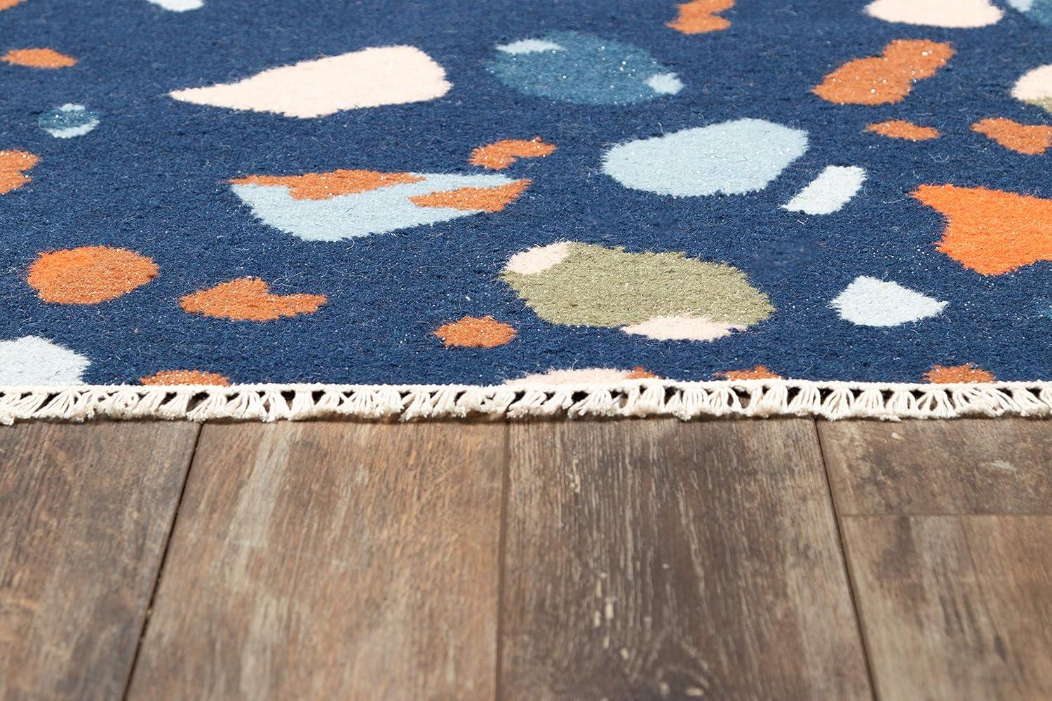 Novogratz Jem Terri Handmade Flatweave Navy Rug