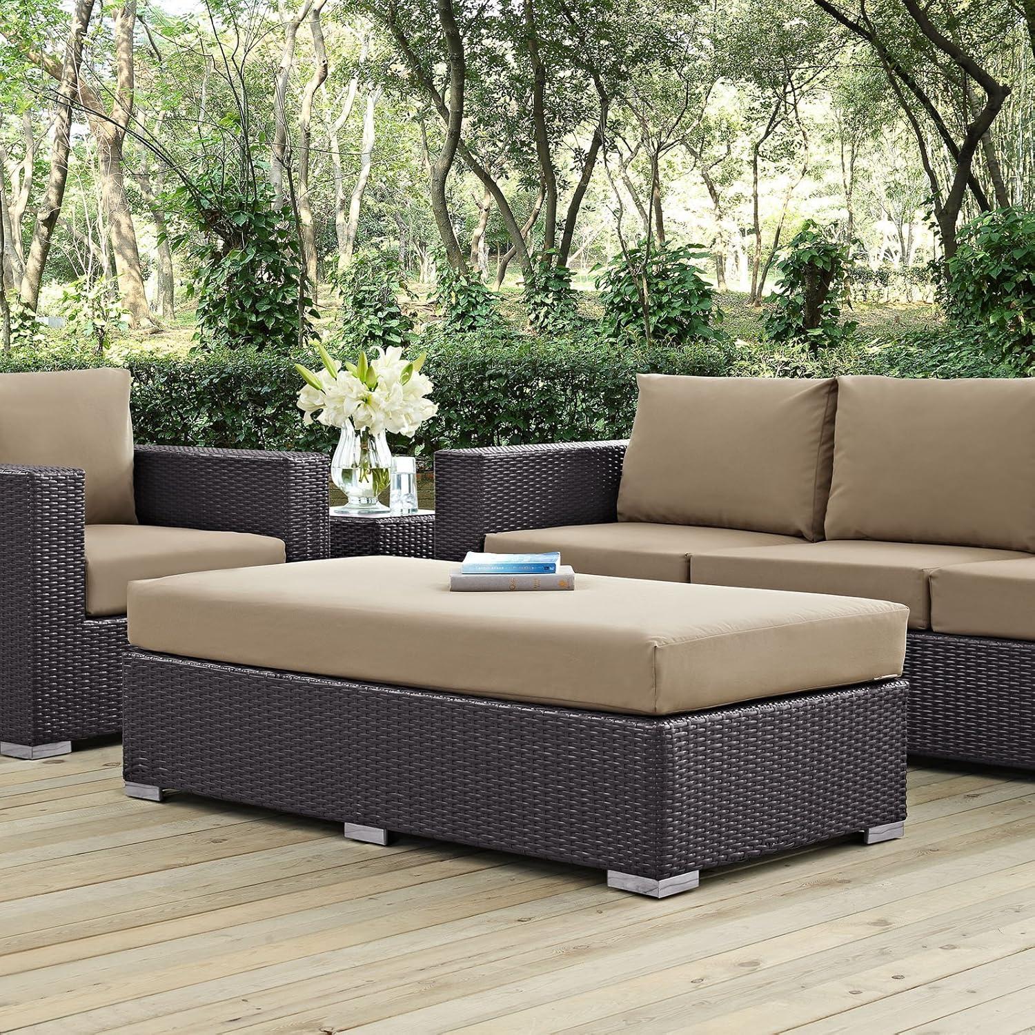 Elswick Rectangle Outdoor Ottoman with Cushion