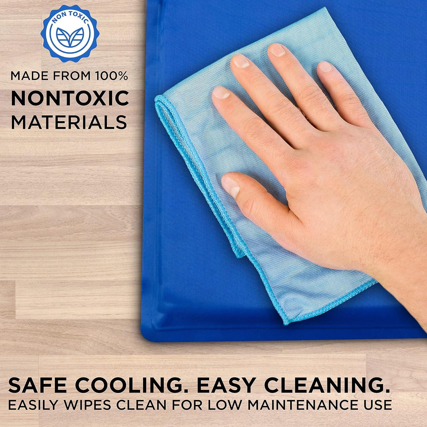 Arf Pets Dog Cooling Mat 19”x35”, Durable, Non-Toxic Gel Dog Bed Mat for Kennels, Crates & Beds