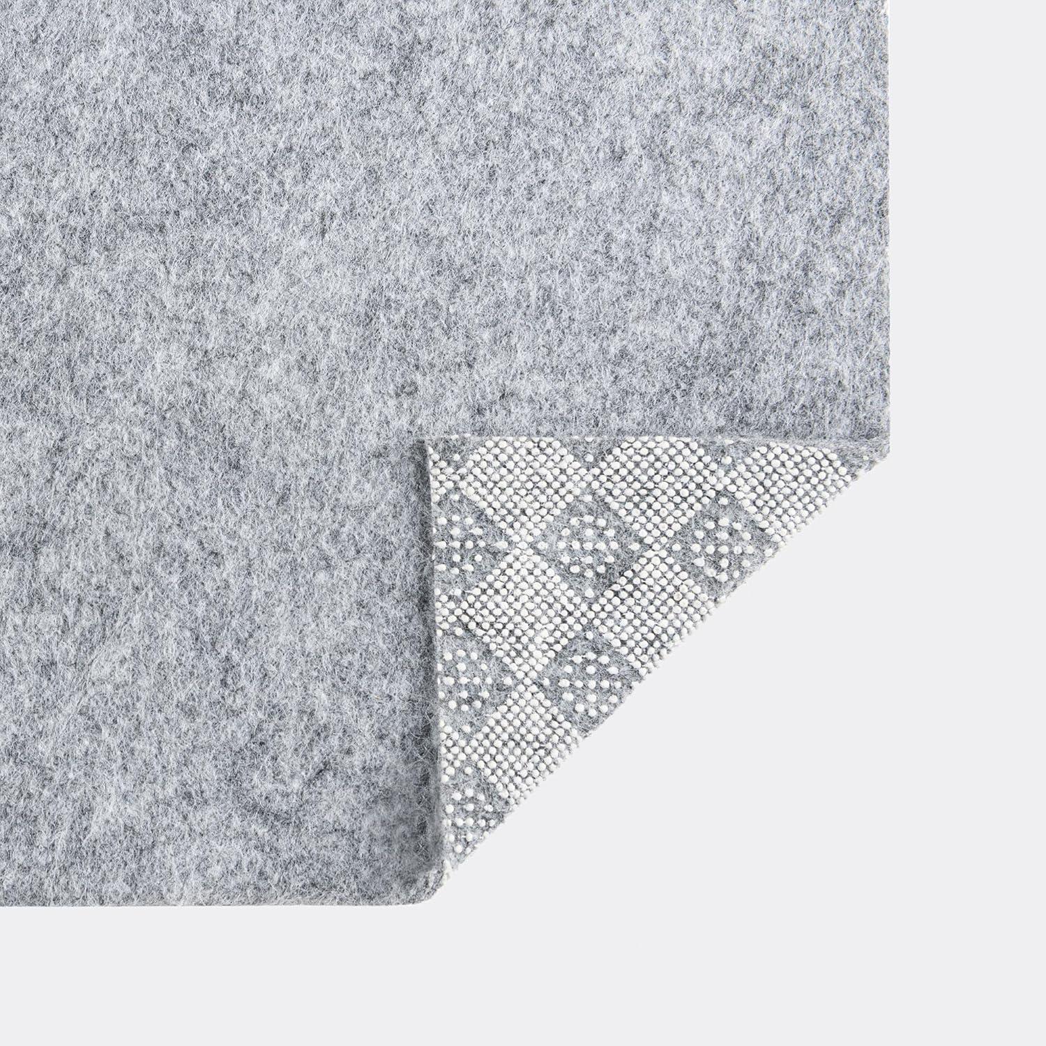 Gray Felt and Rubber Non-Slip Rectangular Rug Pad