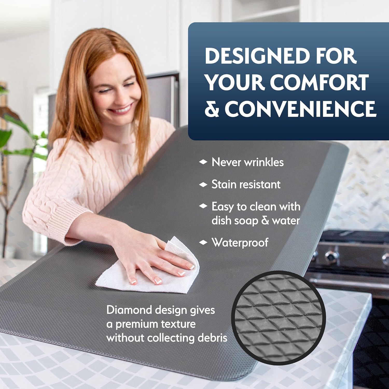 Sky Solutions Gray Anti Fatigue Cushioned Floor Mat 20" x 32"