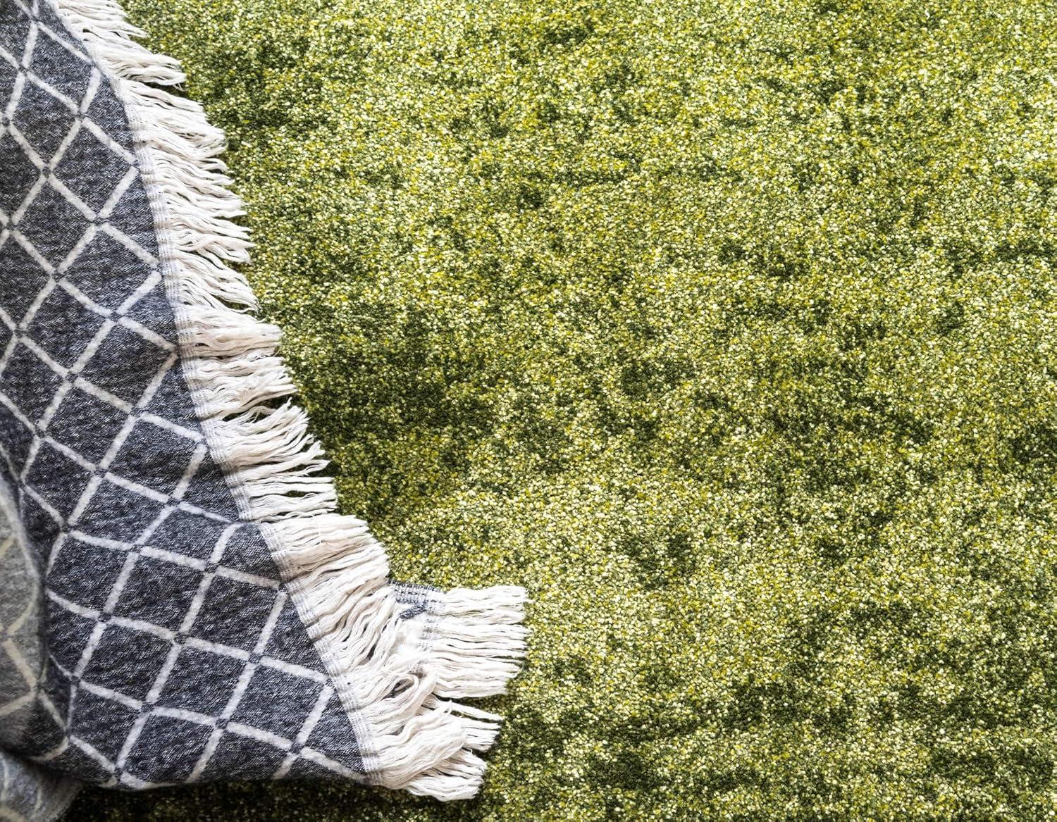 Unique Loom Del Mar Collection Area Rug - Lucille (7' 1" x 10' Rectangle Green/Hunter Green)