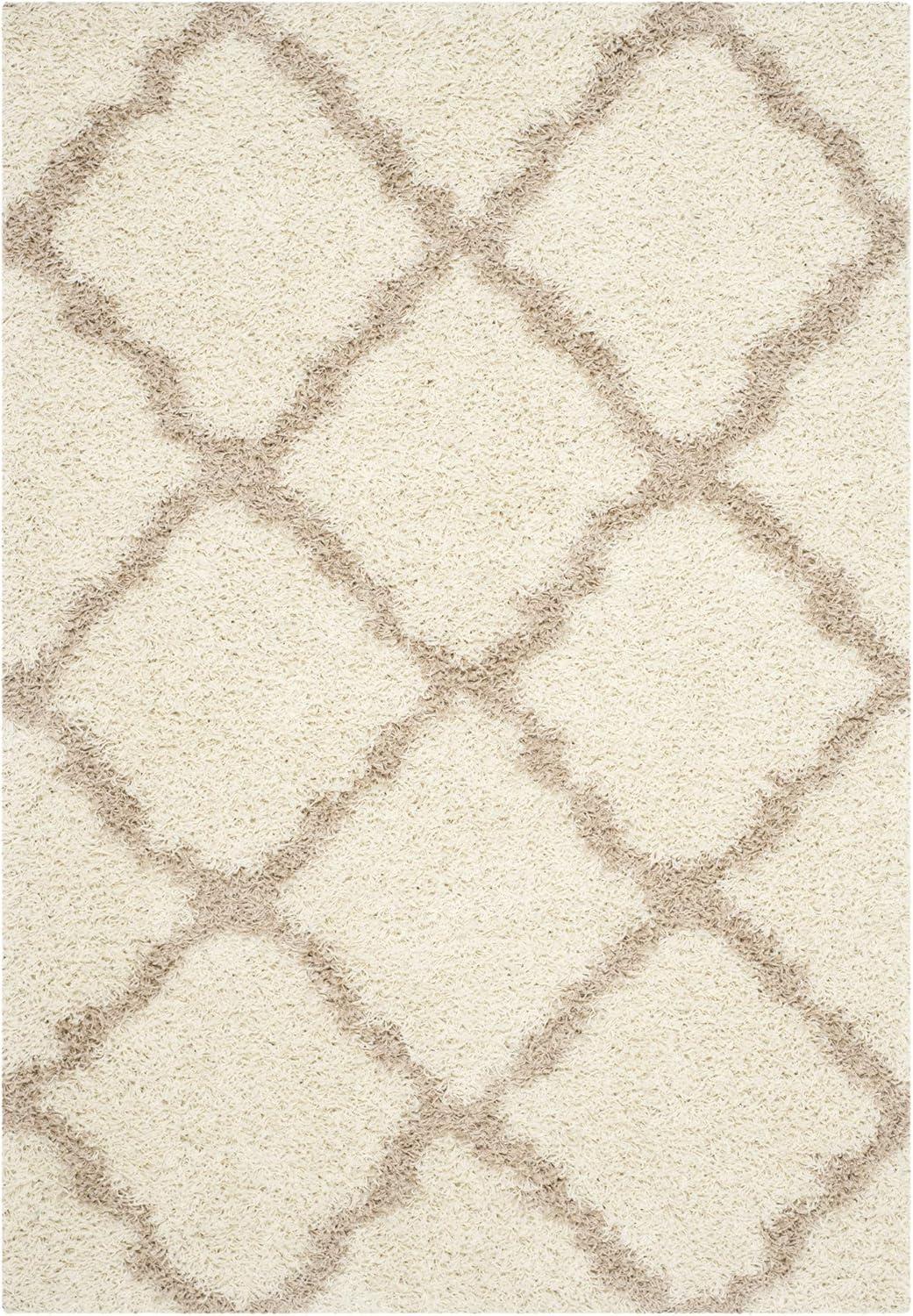 Dallas Shag SGD257 Power Loomed Indoor Area Rug - Ivory/Beige - 5'1"x7'6" - Safavieh.