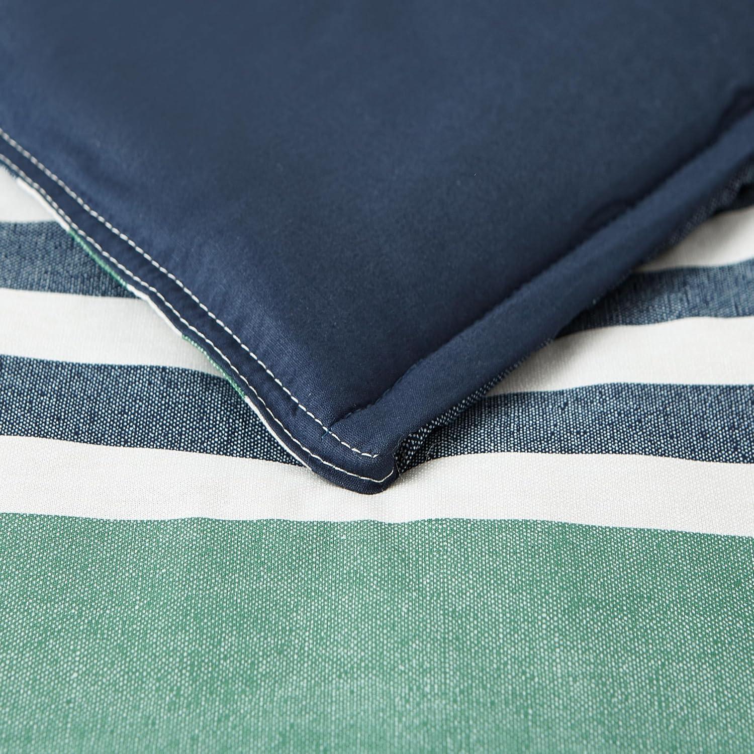 Nautica Dover Cotton Reversible Blue Comforter Set