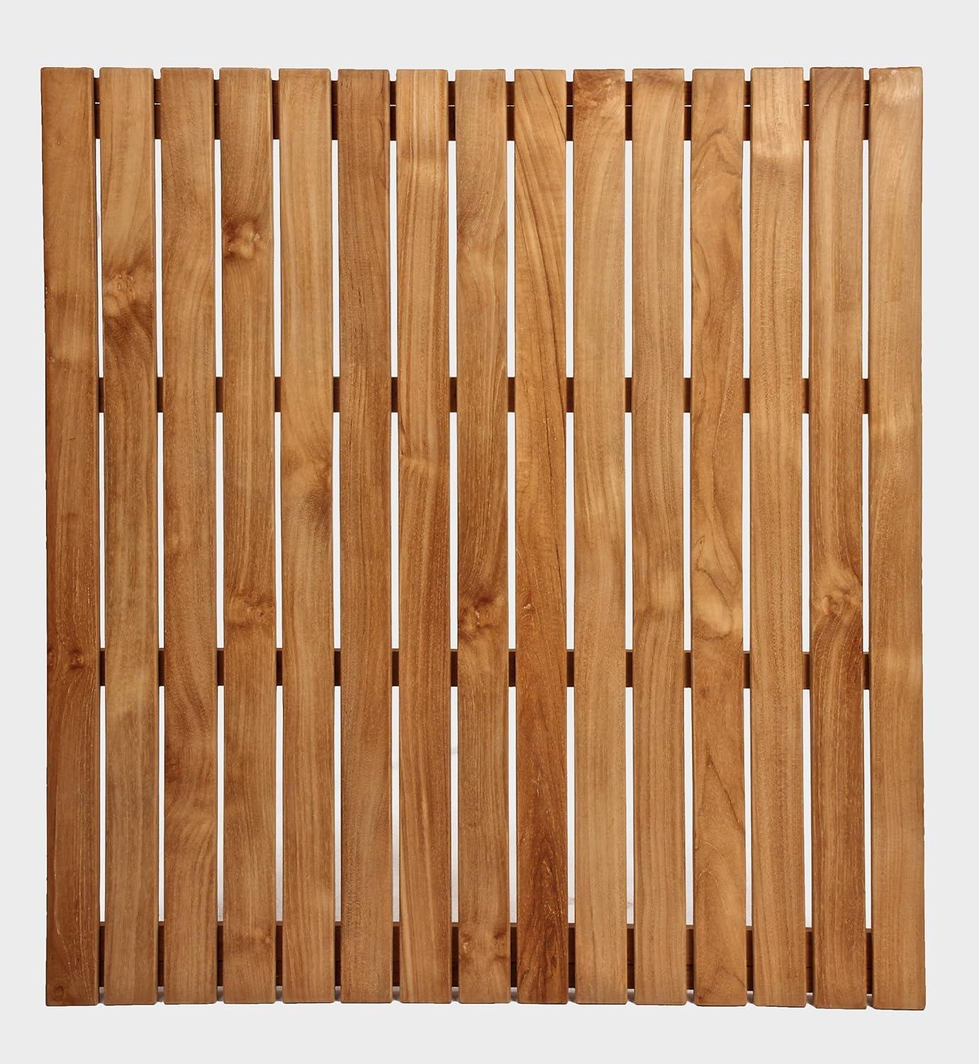 Natural Teak 30" x 30" Shower Mat Tile