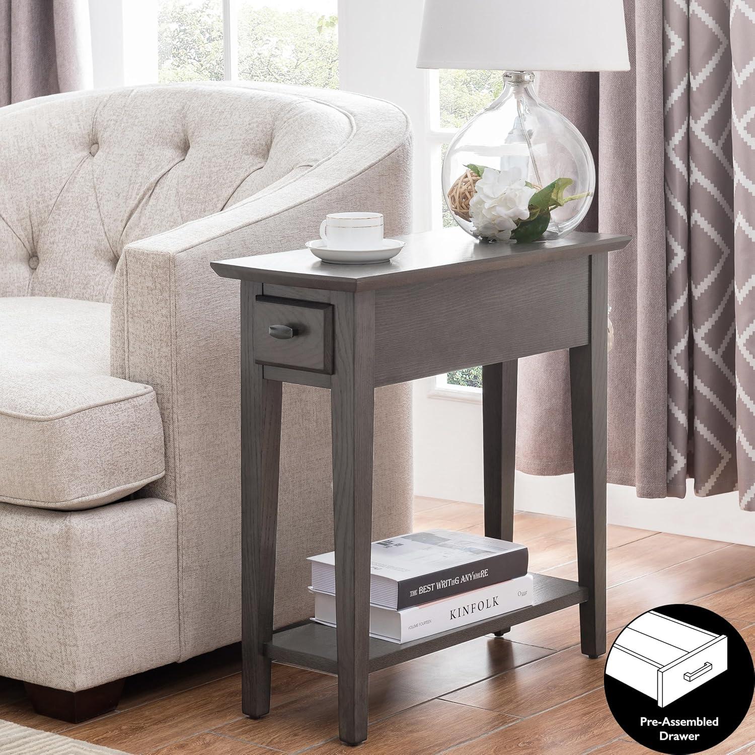 Leick Home Favorite Finds Recliner Table Smoke Gray