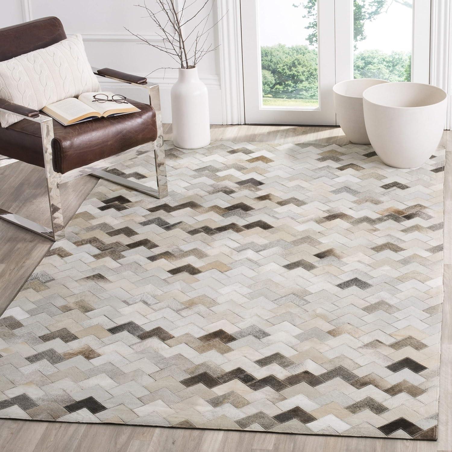 Studio Leather STL183 Hand Woven Area Rug - Grey - 3'x5' - Safavieh.