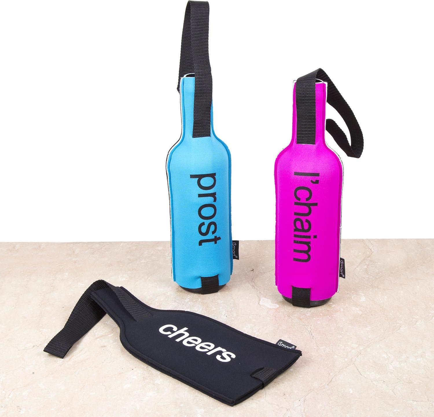 Creative Home Neoprene 1-Bottle Wine Carrier Bag, Pink