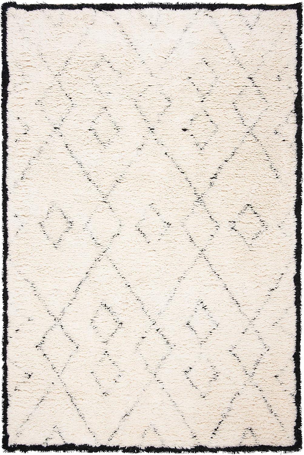 Casablanca CSB917 Hand Tufted Runner Rug - Ivory/Black - 2'6"x6' - Safavieh.