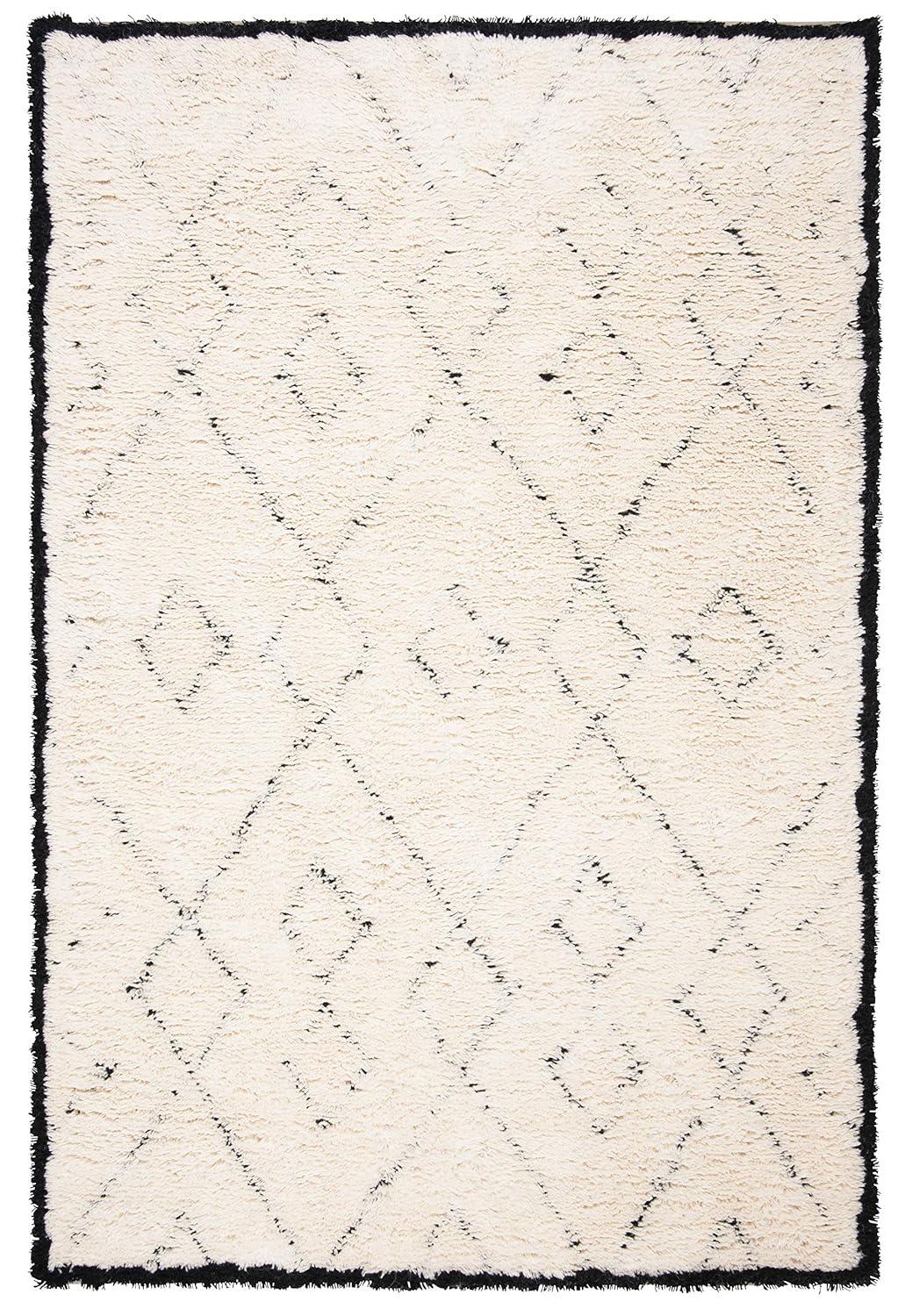 Casablanca CSB917 Hand Tufted Runner Rug - Ivory/Black - 2'6"x6' - Safavieh.