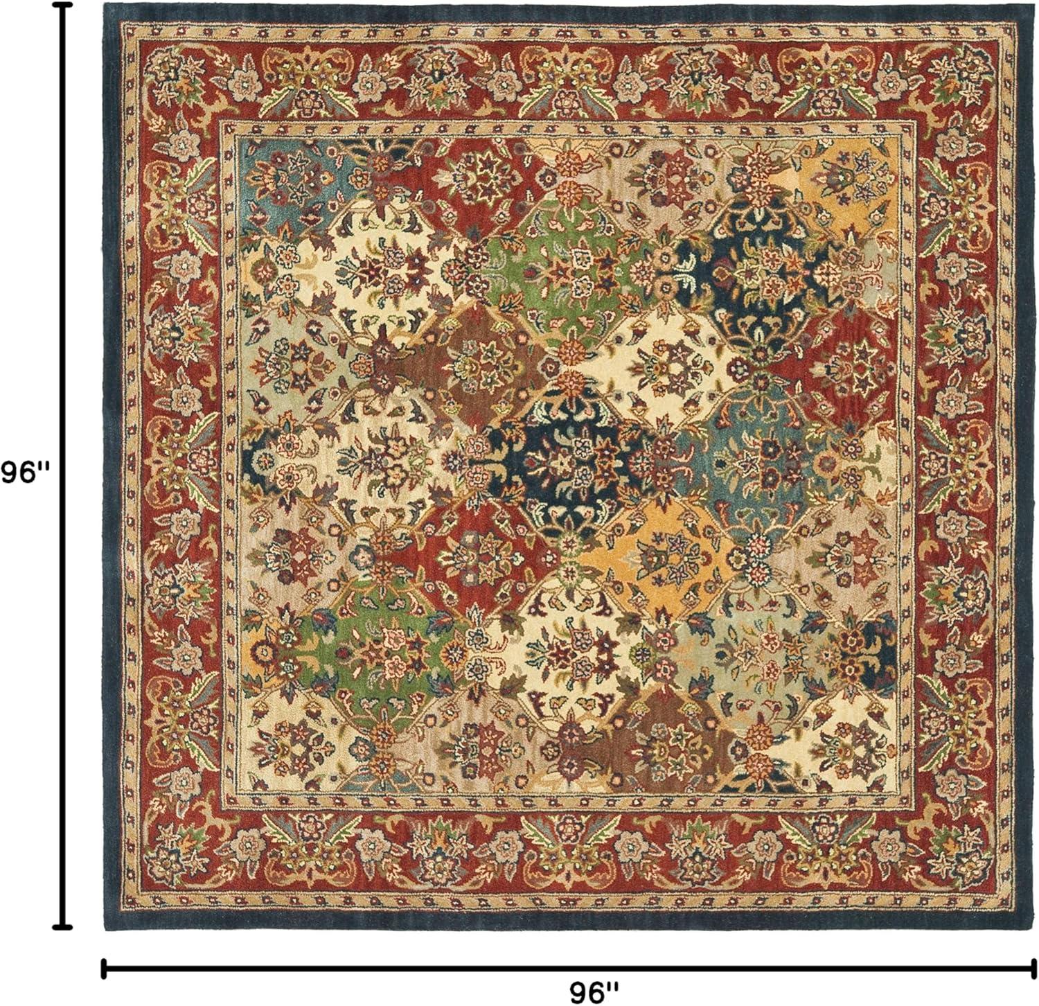 Heritage HG911 Hand Tufted Area Rug - Multi/Burgundy - 8'x8' - Safavieh.