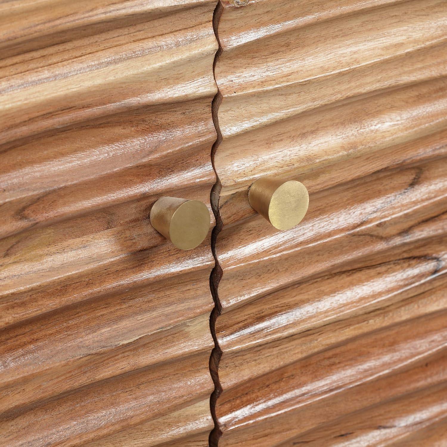 Warrenton Boho Handcrafted 2 Door Acacia Wood Sideboard Natural - Christopher Knight Home: Exotic Storage Cabinet