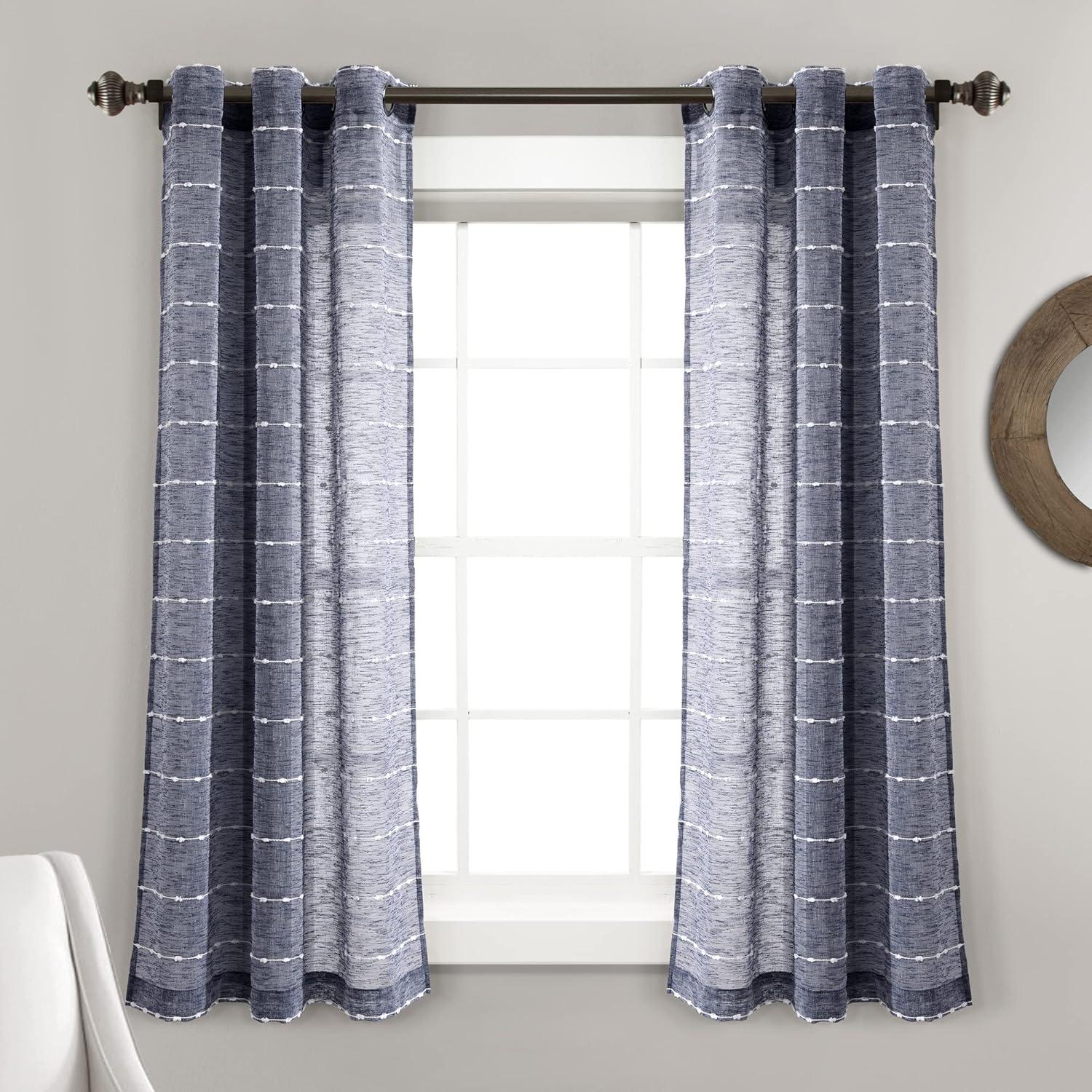Lush Decor Polyester Sheer Curtain Pair (Set of 2)