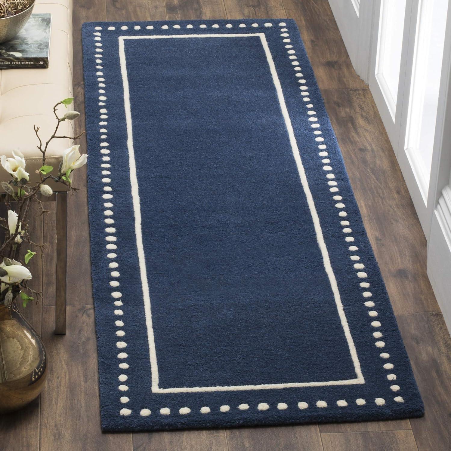 Ivory Elegance 2'3" x 7' Hand-Tufted Wool Runner Rug