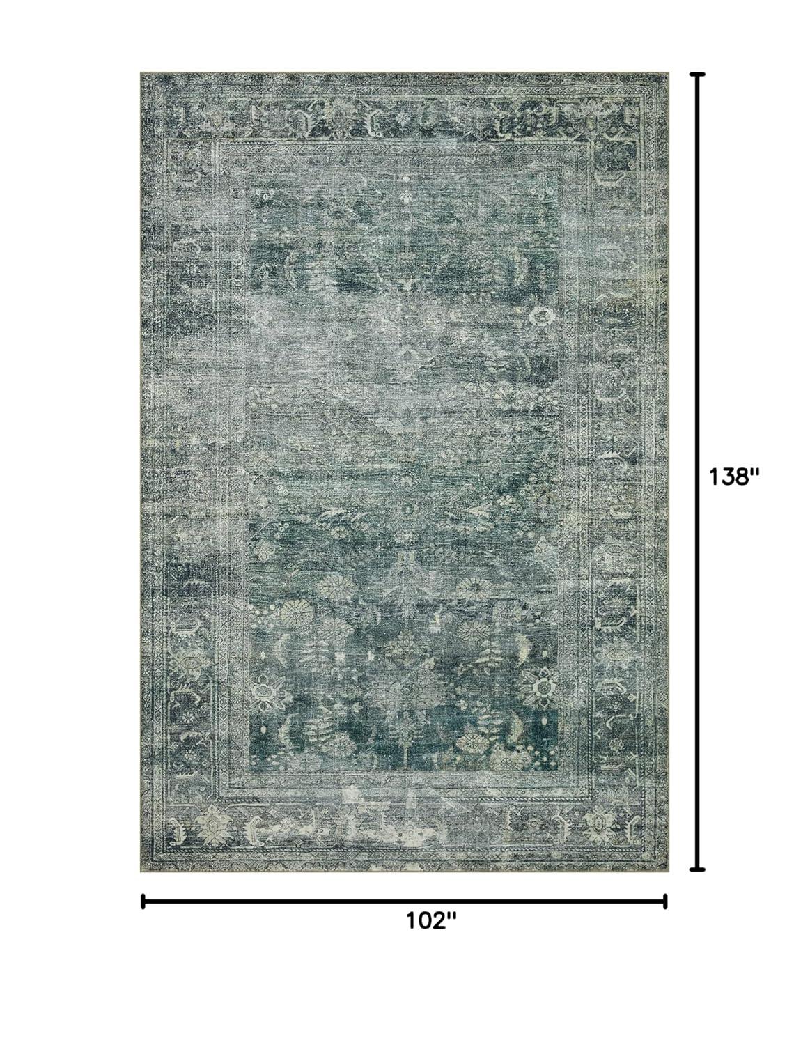 Magnolia Home By Joanna Gaines X Loloi Banks Machine Washable Blue / Lagoon Area Rug