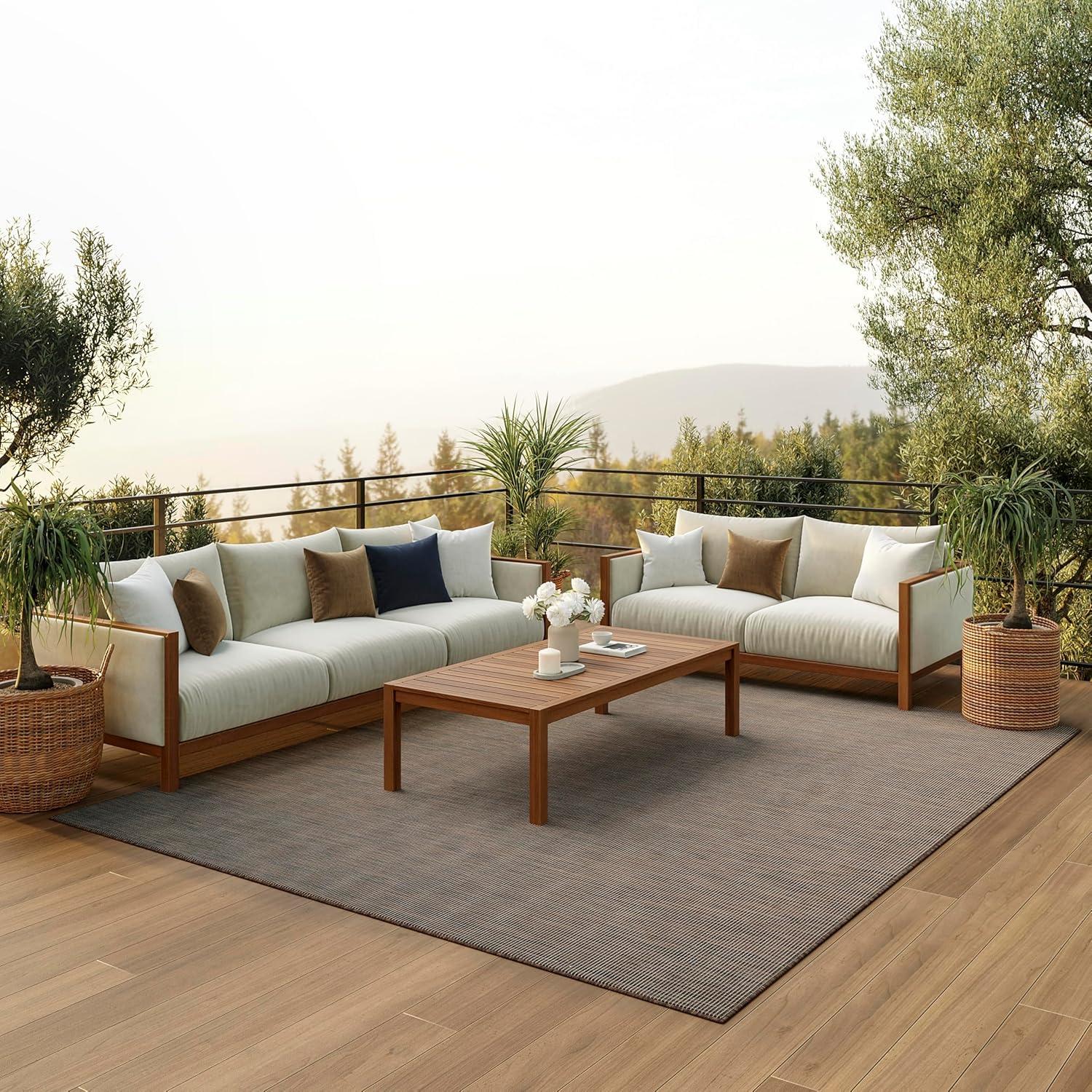 Nourison Positano POS01 Indoor/outdoor Area Rug - Natural 6' x 9'
