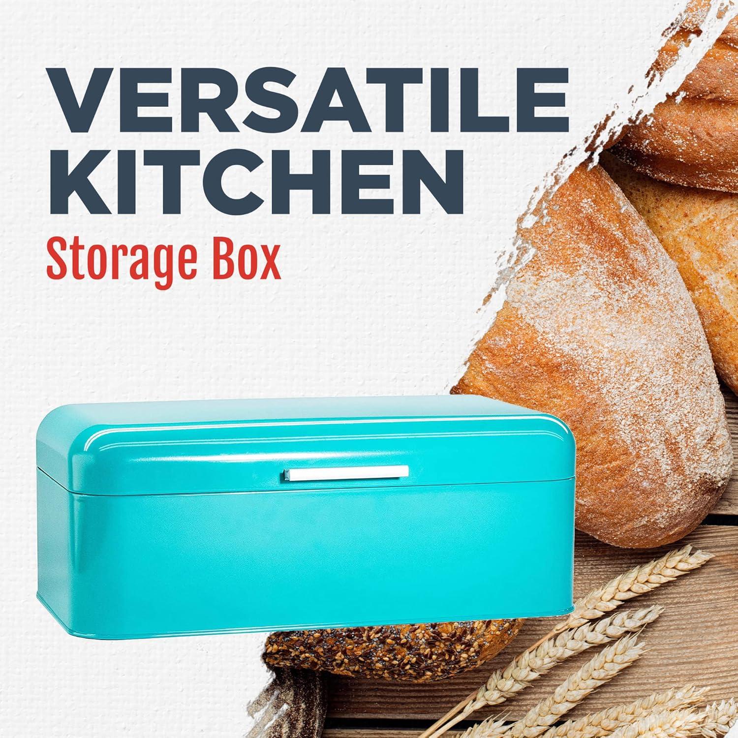 Culinary Couture Bamboo Bread Box for Kitchen Countertop - Large Capacity Storage BreadBox for Homemade Bread with Acrylic Window and Extra Top Storage