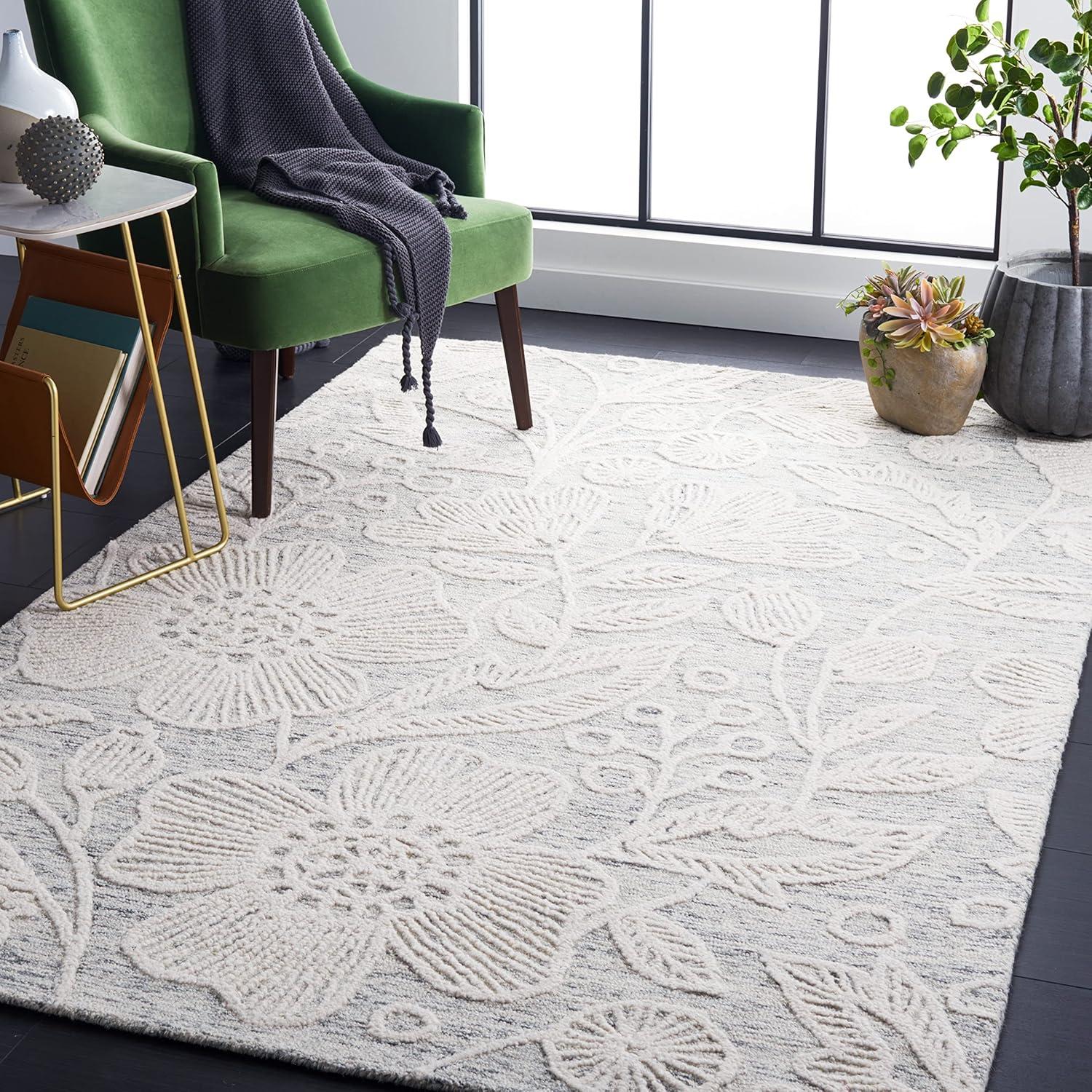 Wool Floral Indoor Rug