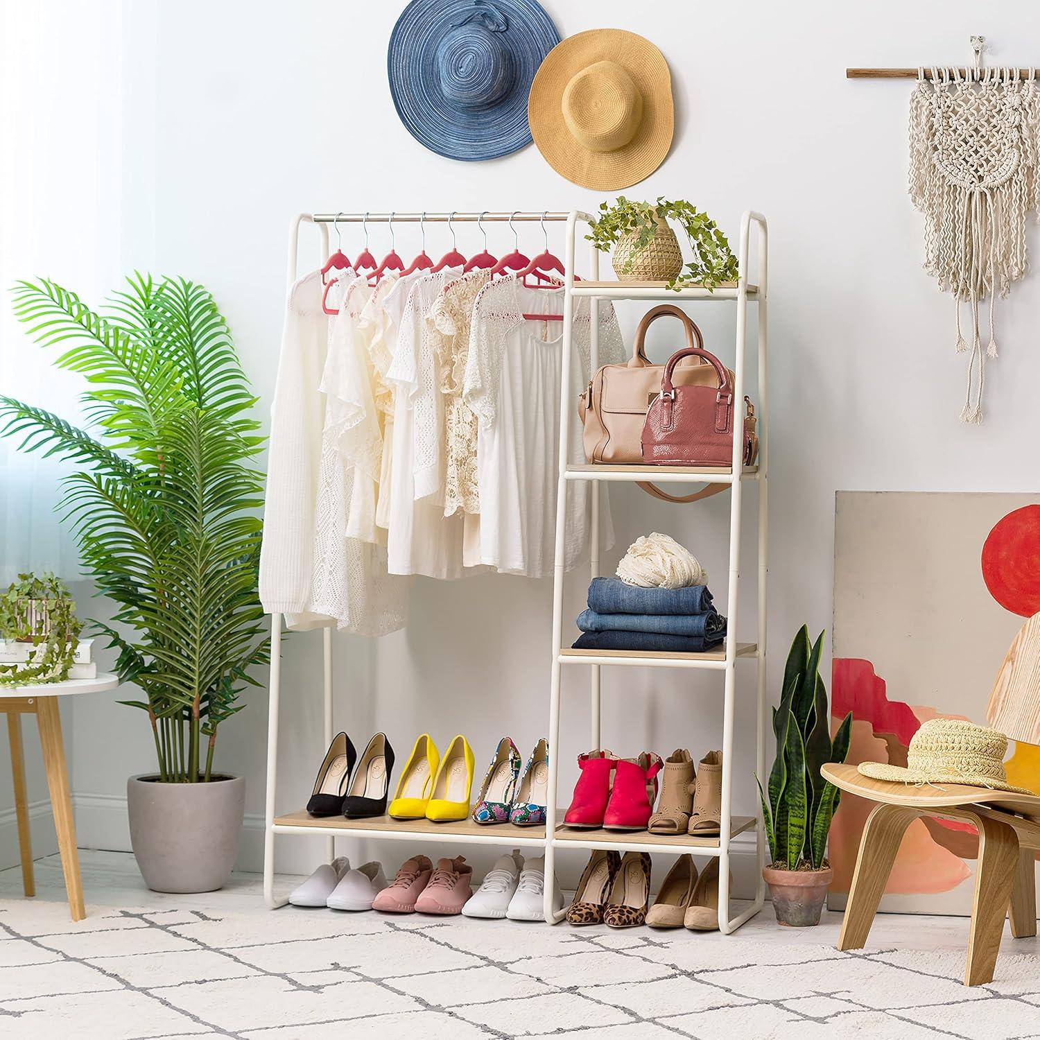 IRIS USA, Inc. Multi-Shelf Metal Garment Rack