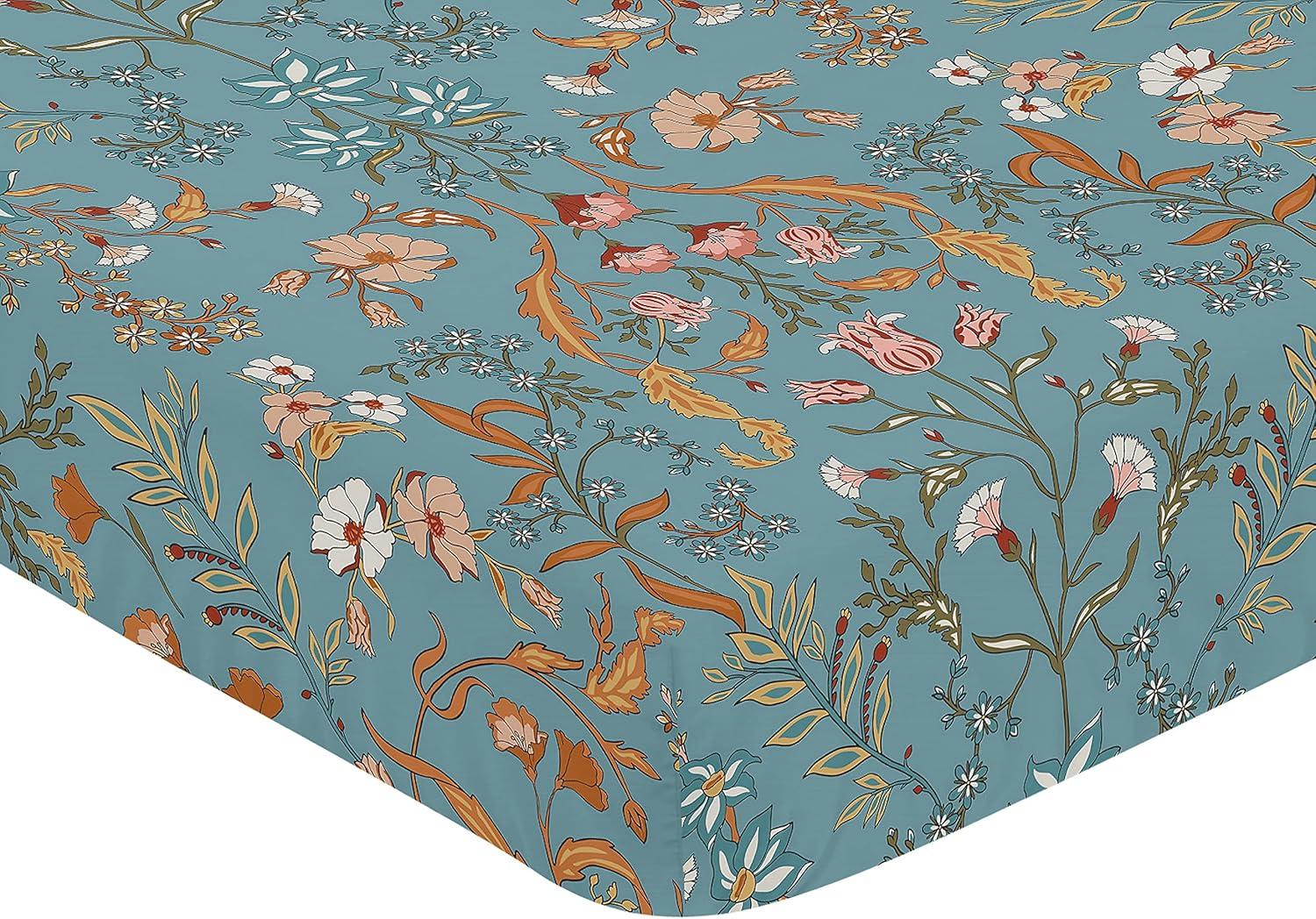 Sweet Jojo Designs Boho Floral Wildflower Fitted Crib Sheet by Sweet Jojo Designs