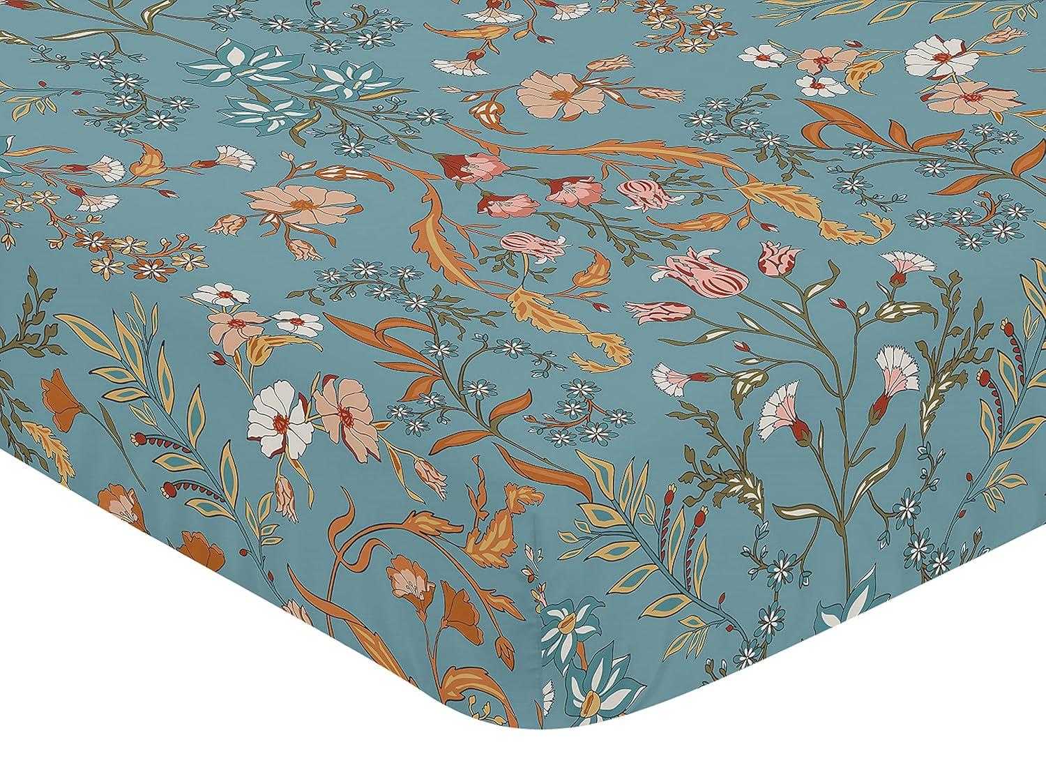 Sweet Jojo Designs Boho Floral Wildflower Fitted Crib Sheet by Sweet Jojo Designs