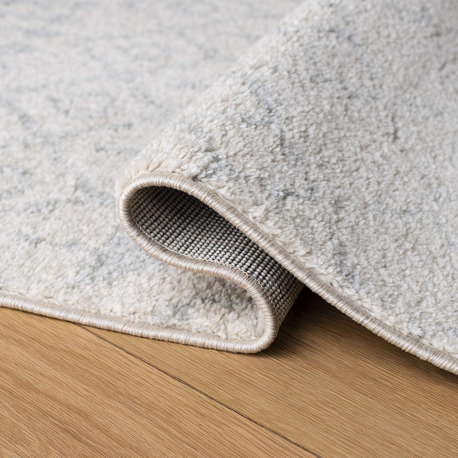 Tulum Ivory/Light Gray 9 ft. x 12 ft. Moroccan Area Rug