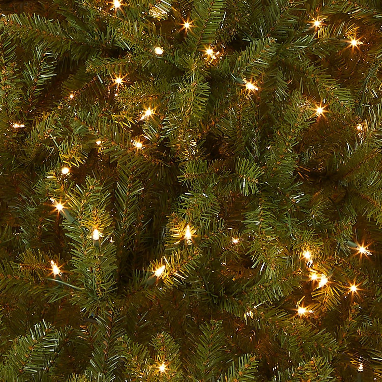 6.5' Prelit Dunhill Fir Artificial Christmas Tree White Lights - National Tree Company