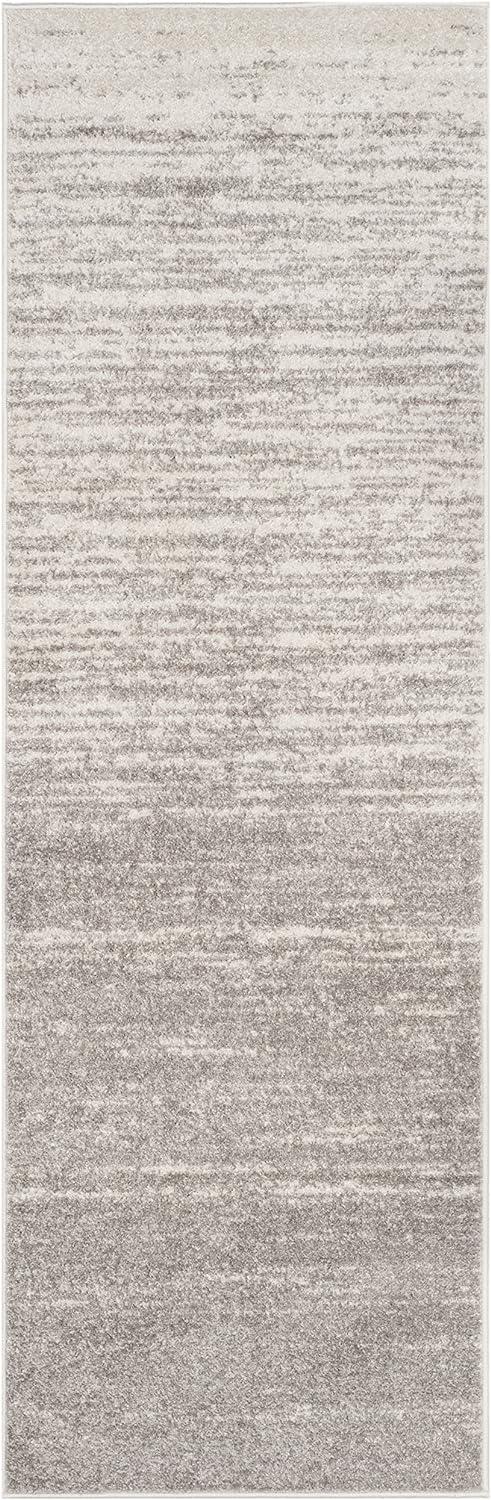 SAFAVIEH Adirondack Esmond Striped Runner Rug, Light Grey/Grey, 2'6" x 6'