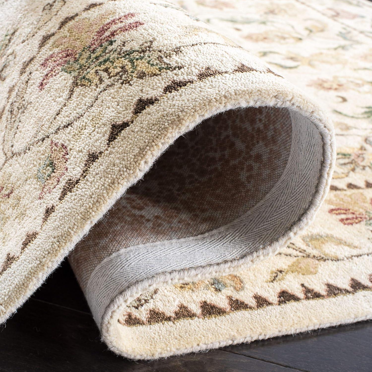 Ivory Elegance Hand-Tufted Wool Cotton Blend 6' x 9' Rug
