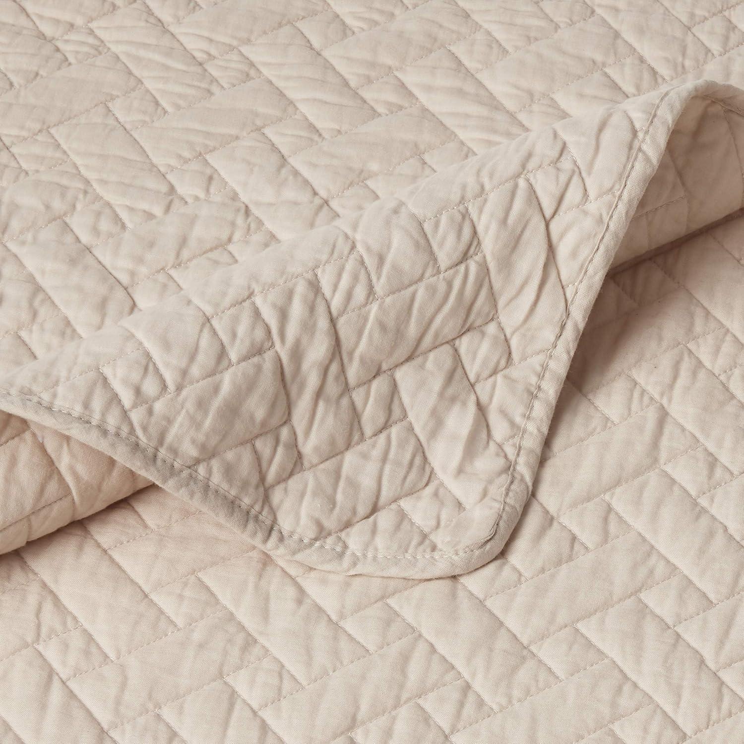 Tommy Bahama Raffia Solid Cotton Reversible Quilt Set
