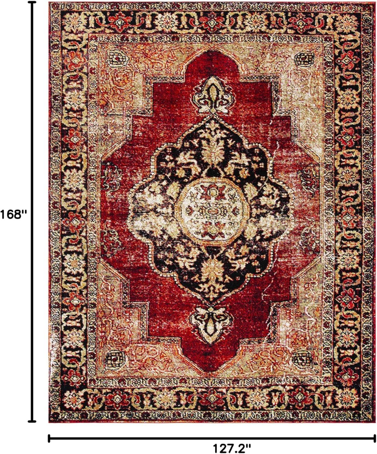 Vintage Hamadan VTH219 Power Loomed Indoor Area Rug - Red/Multi - 10'6"x14' - Safavieh