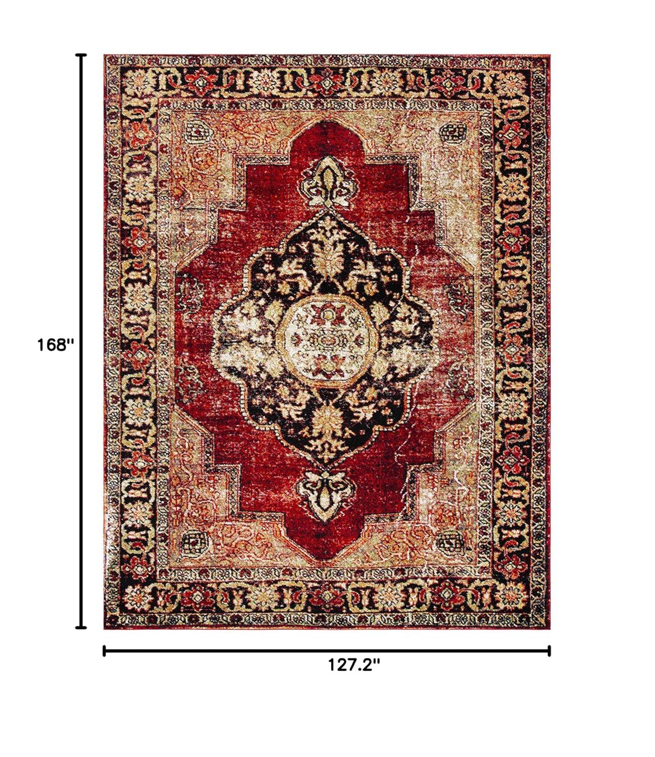 Vintage Hamadan VTH219 Power Loomed Indoor Area Rug - Red/Multi - 10'6"x14' - Safavieh