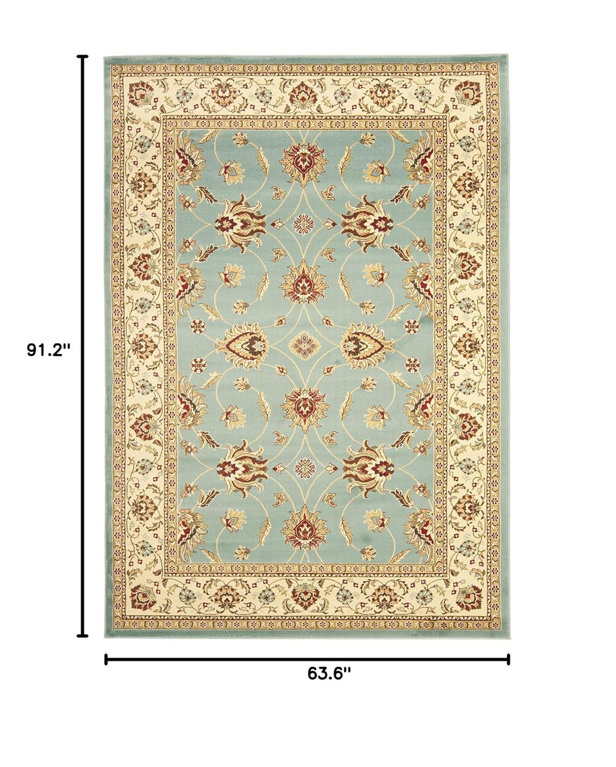 Lyndhurst LNH553 Power Loomed Area Rug - Blue/Ivory - 5'3"x7'6" - Safavieh