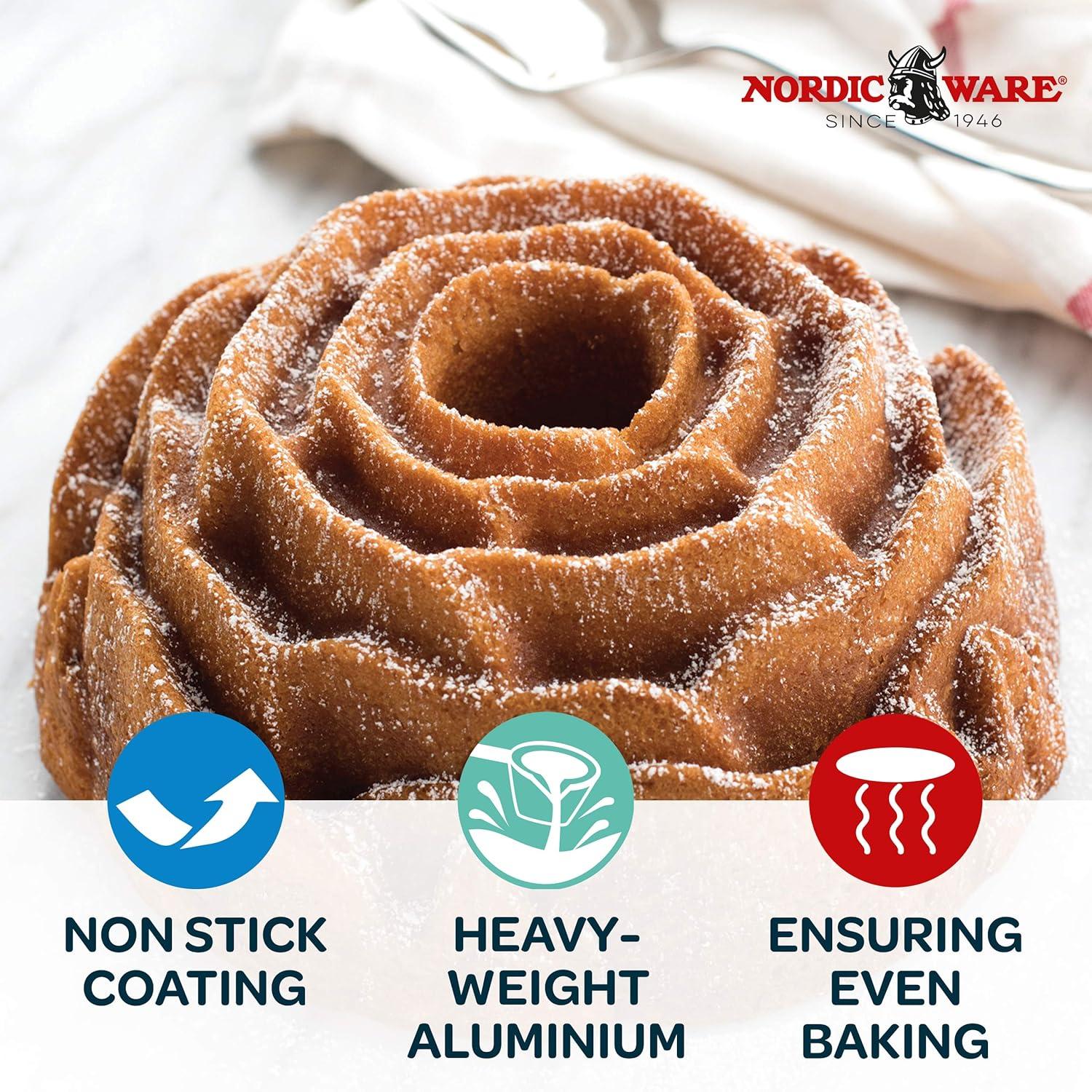 Nordic Ware Rose Cast Aluminum Bundt Pan