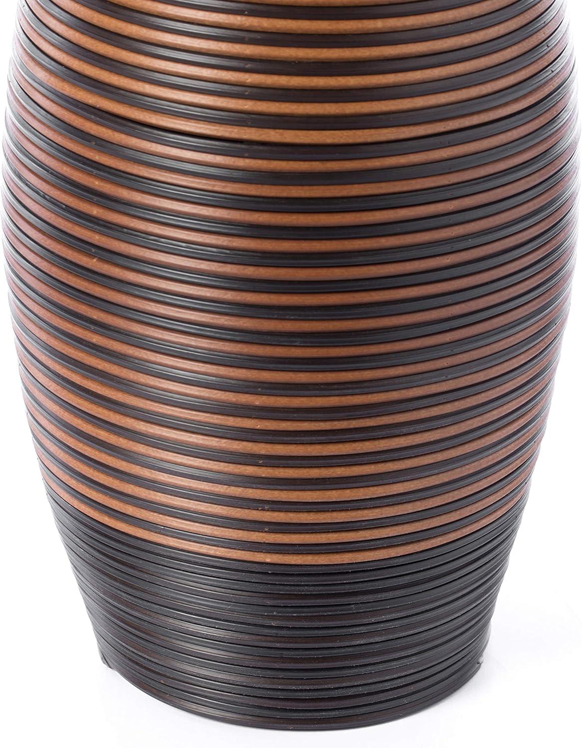 Elegant Tall Brown PVC Decorative Floor Vase