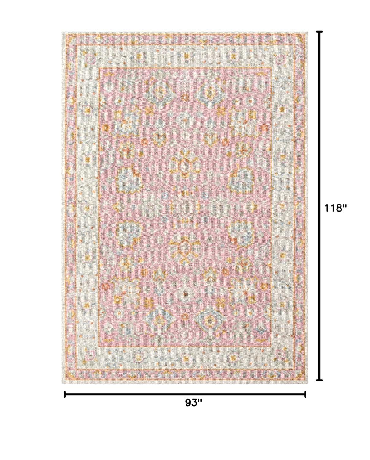 Momeni 7'9"x9'10" Anatolia Riylnn Area Rug Pink