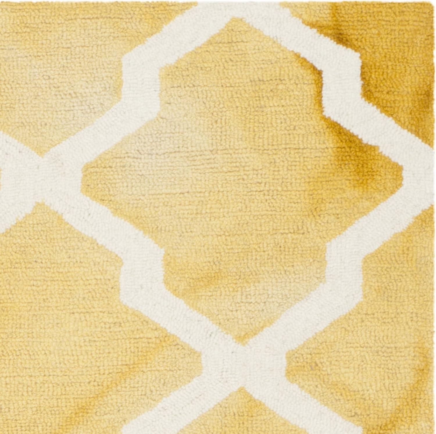 Dip Dye DDY540 Hand Tufted Indoor Area Rug - Gold/Ivory - 8'x10' - Safavieh