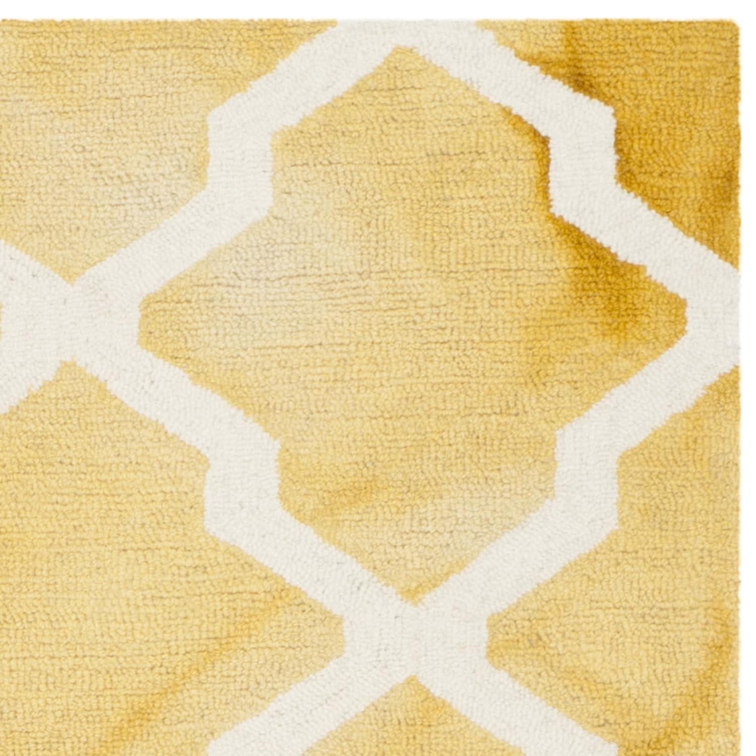Dip Dye DDY540 Hand Tufted Indoor Area Rug - Gold/Ivory - 8'x10' - Safavieh