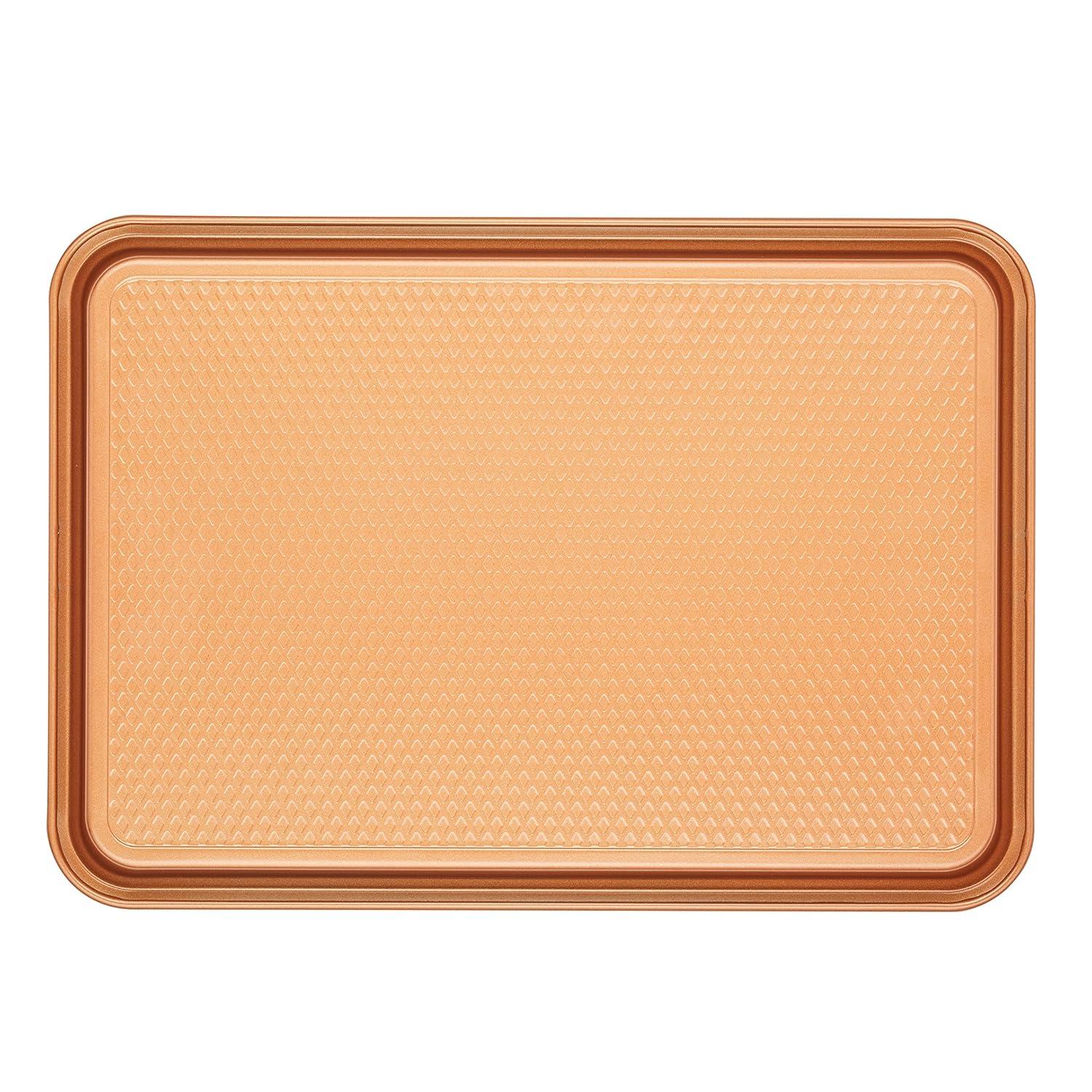 Ayesha Curry Ayesha Curry Bakeware Nonstick Cookie Pan, Loaf Pan, And Cake Pan Set, 7-Piece, Copper
