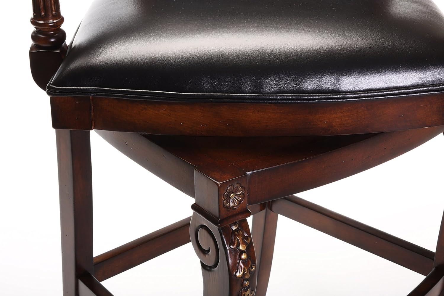 Hillsdale Furniture Douglas Wood Counter Height Return Swivel Stool, Distressed Cherry with Gold Highlights