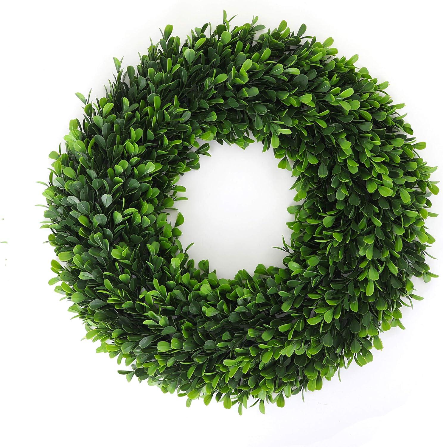 Green Faux Eucalyptus Grapevine Front Door Wreath