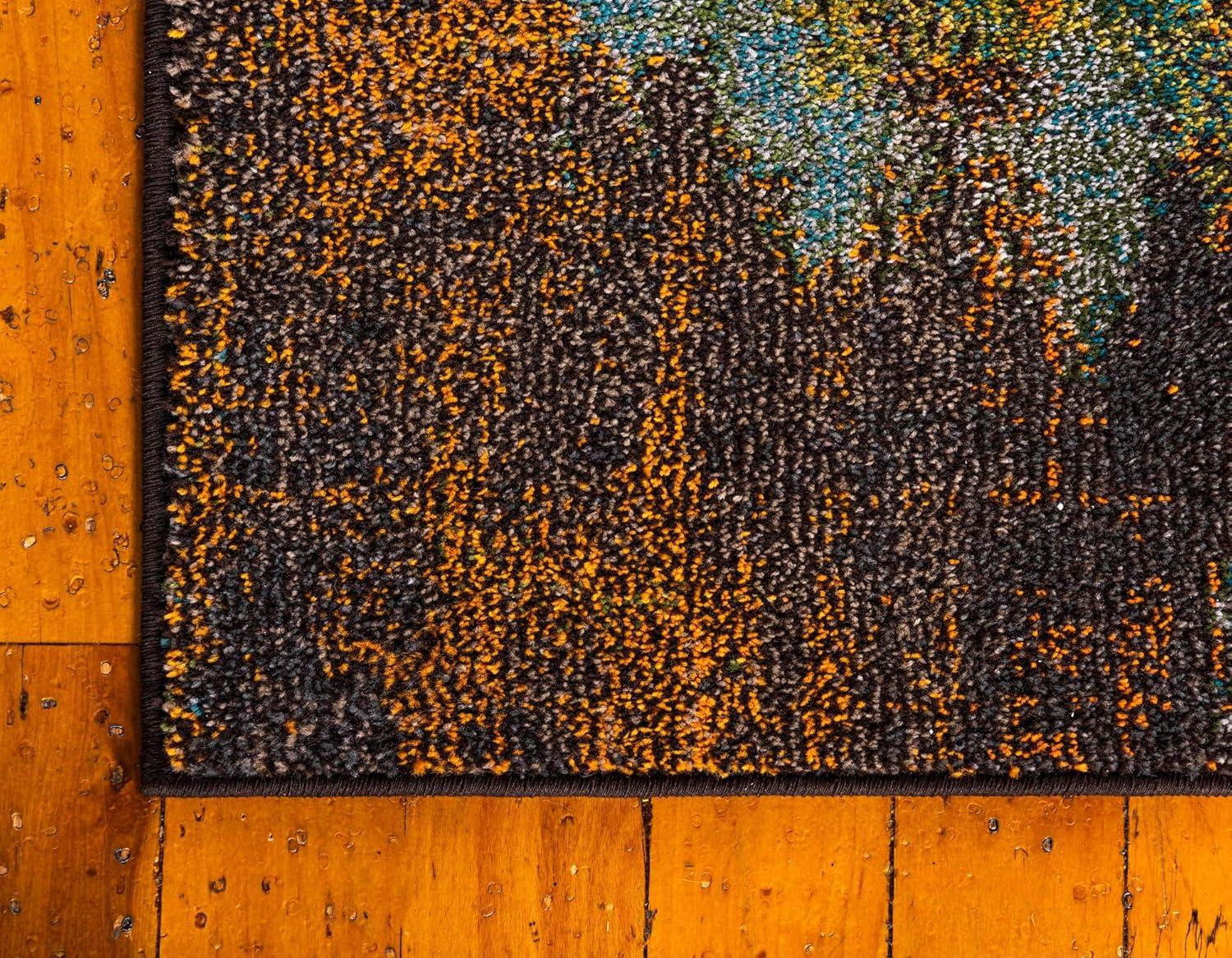 Unique Loom 6' 1 x 9' 0 Jardin Lilly Multi Area Rug