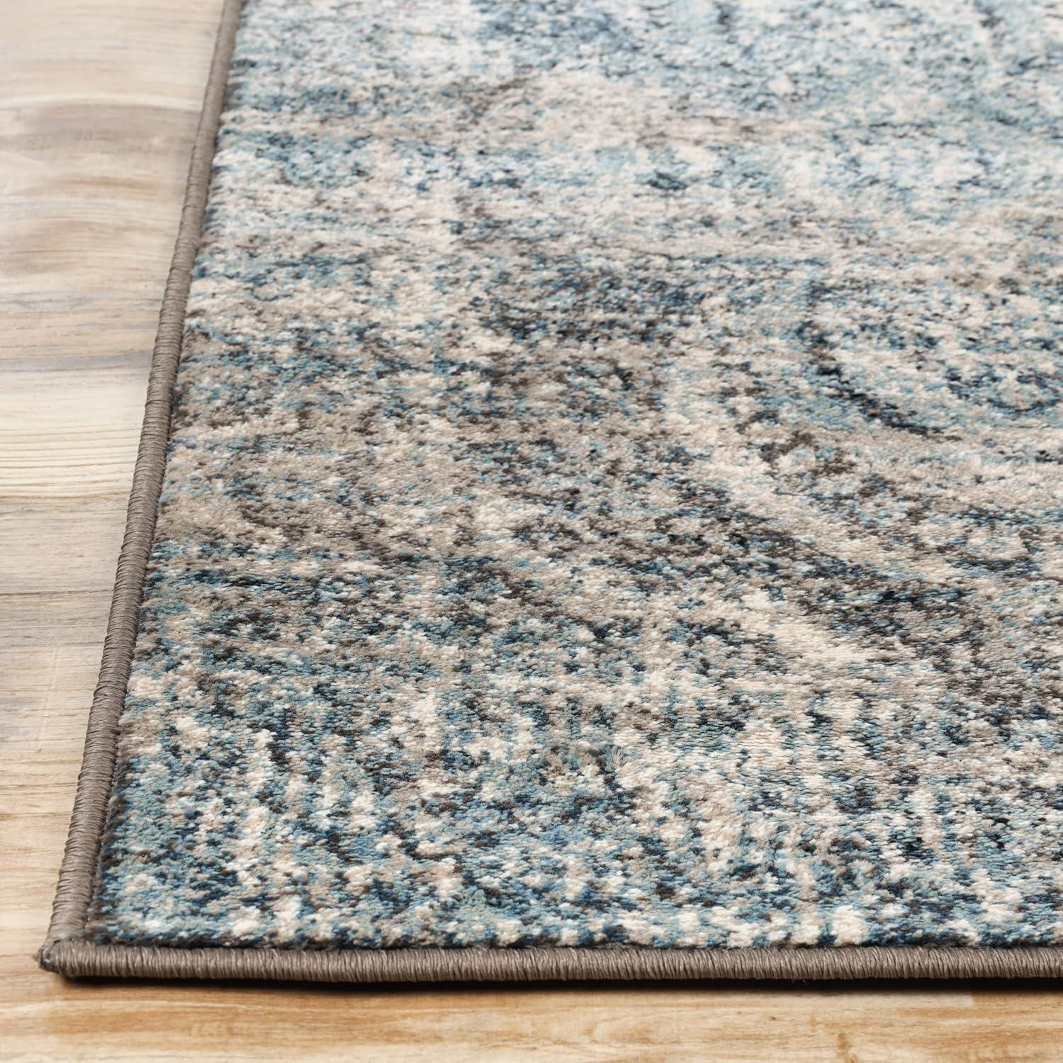 Superior Salford Medallion Indoor Area Rug, 8' x 10', Blue-Beige