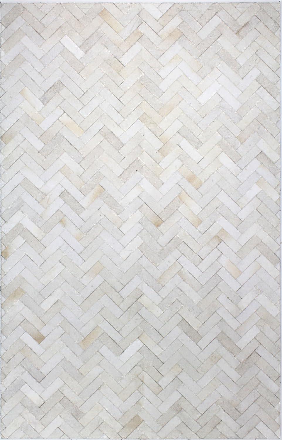 Leather Chevron Rug