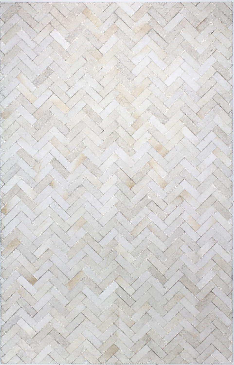Darya Home Cowhide Chevron Indoor Rug