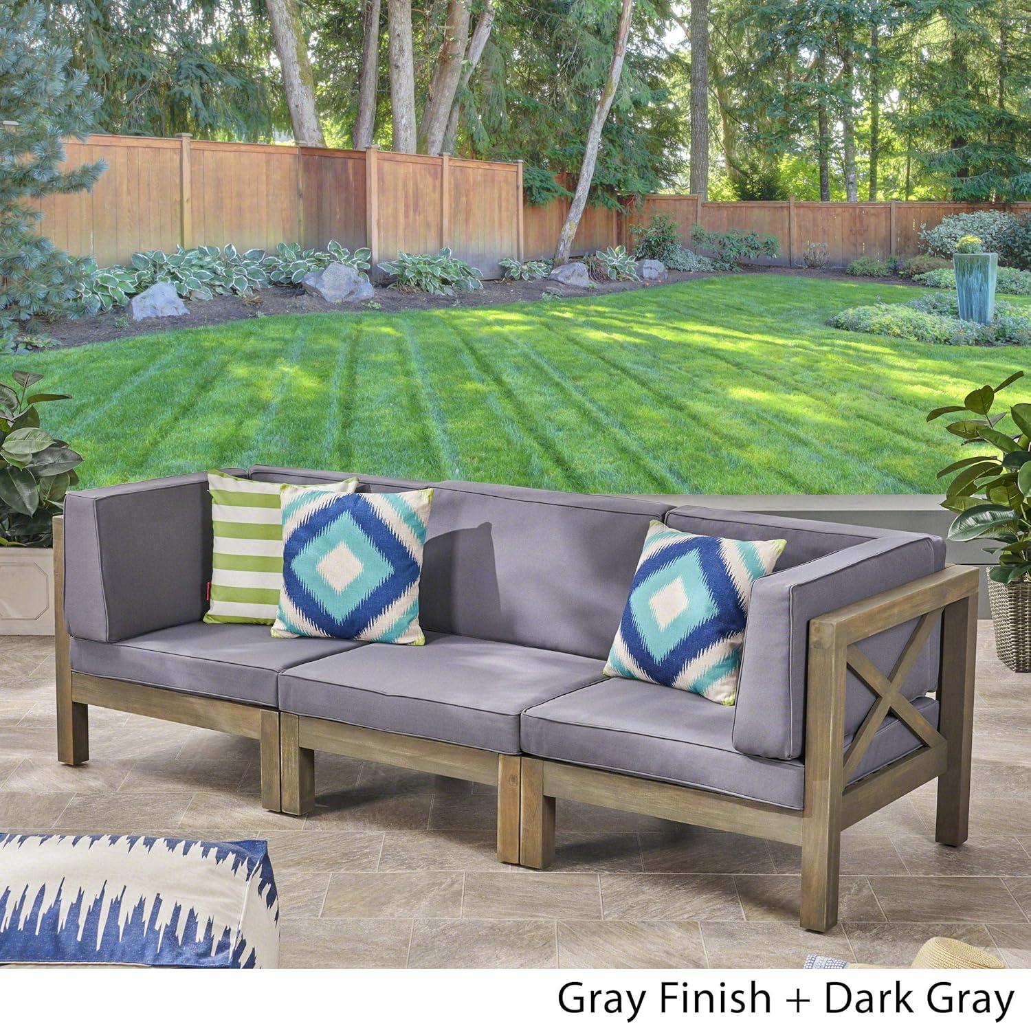 Highland Dunes 30.3'' Acacia Outdoor Patio Sofa