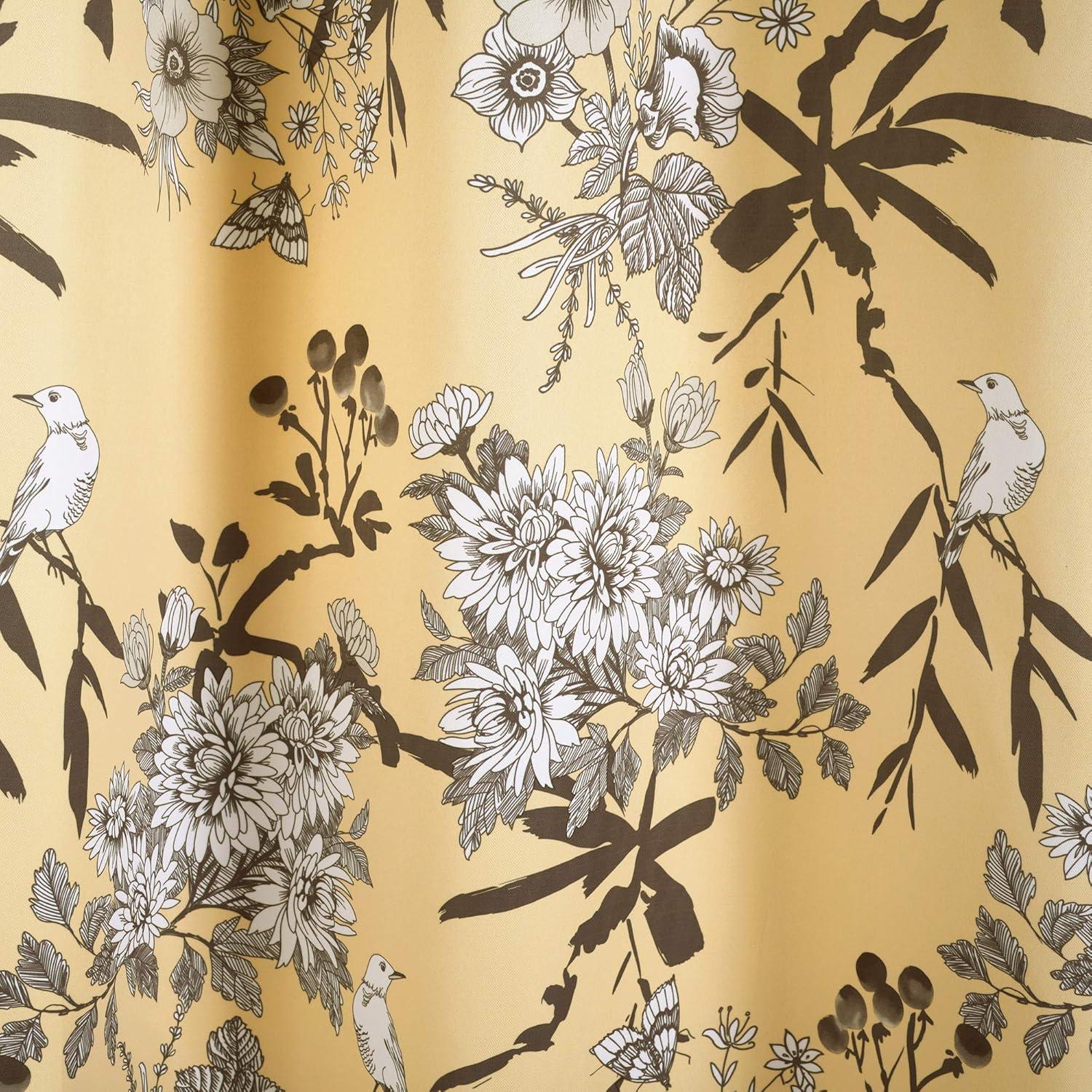 Botanical Garden Polyester Room Darkening Curtain Pair (Set of 2)