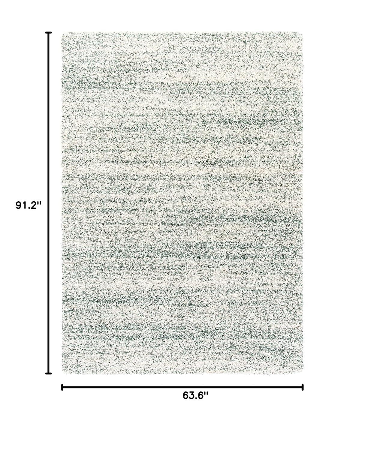 Hudson Shag SGH295 Power Loomed Indoor Area Rug - Ivory/Green - 5'3"x7'6" - Safavieh