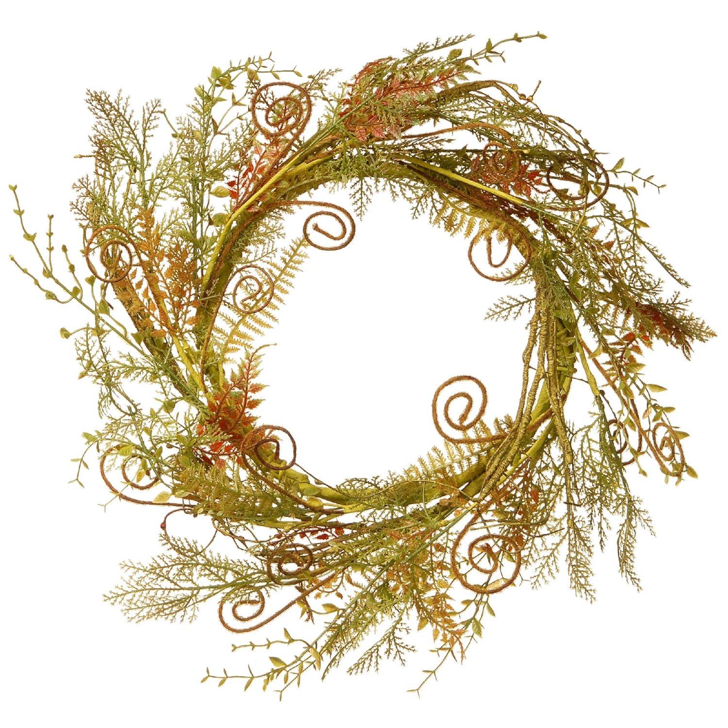 Springtime Serenity 22" Artificial Fern & Branch Wreath