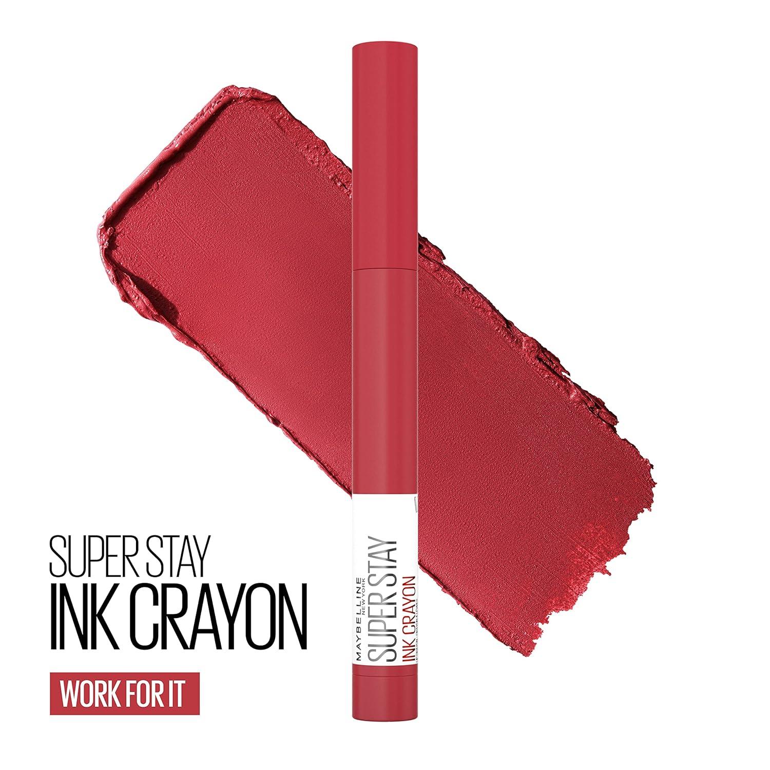 Maybelline SuperStay Ink Crayon Matte Lipstick, Work For It